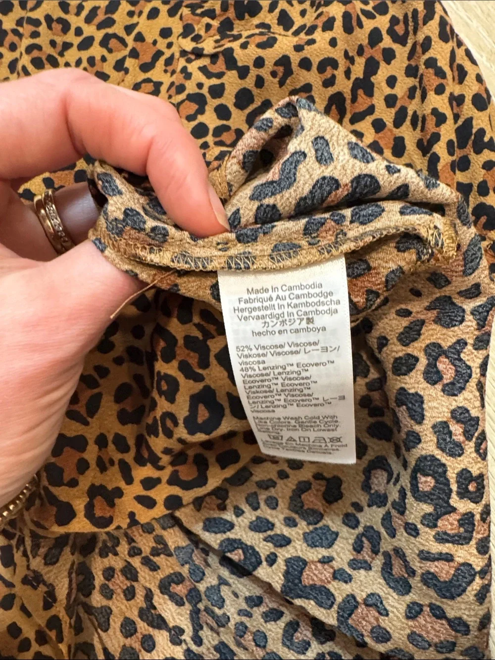 J. Crew Leopard Print Peplum Short Sleeve Top in Brown and Black